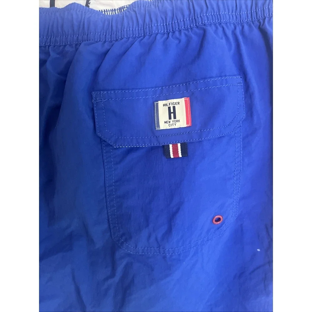 Tommy Hilfiger Men's NWT Classic Blue Swim Trunks Mesh Lined Drawstring Size XXL